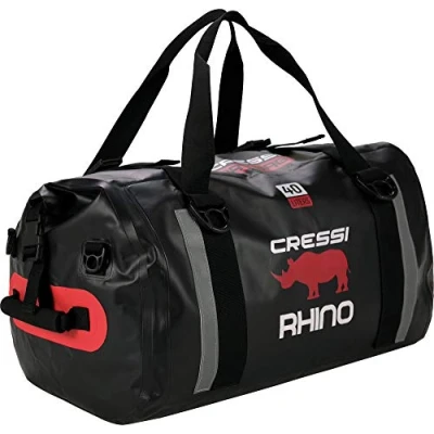 Imagen de Cressi Rhino Dry Bag Bolsa Deportiva Impermeable, Unisex Adult, Negro Rojo, 40 Lt