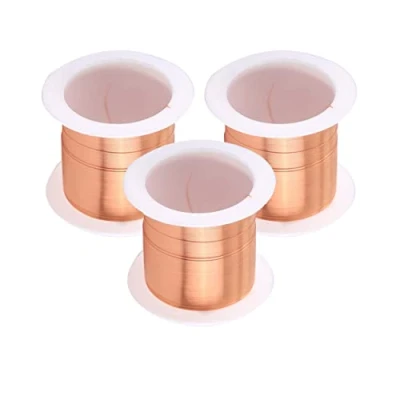 Imagen de SKYPRO 3 bobinas magnéticas de alambre cobre esmaltado con imán esmaltado, clasificación temperatura natural, ampliamente utilizado para transformadores inductores, 0,2 mm x 20 m