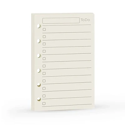 Imagen de recambio para planificador, cuaderno de bolsillo, A7, 4.84 x 3.23 pulgadas, papel 100 g/m², 45 hojas (90 páginas) por paquete, inserciones productivas, diseño simple, Harphia (A7 lista