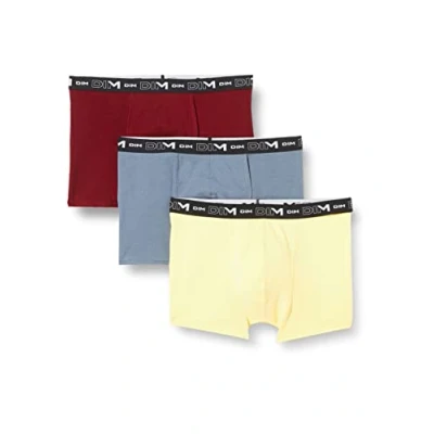 Imagen de Dim Bóxers Con Cinturilla A Contraste X3, Bóxer Hombre, Gris Vapor/Pardo Cobre/Azul Turquesa, M