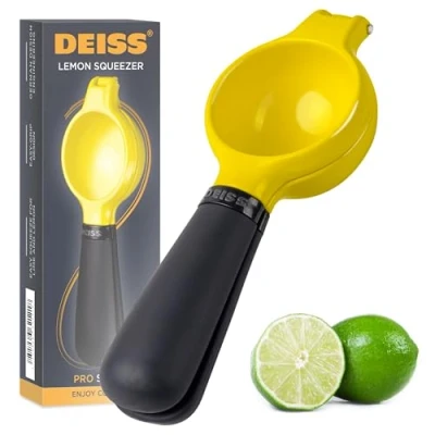Imagen de exprimidor de limones Deiss Pro manual extracción máxima zumo, fácil limpieza, diseño ergonómico antideslizante,
