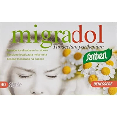 Imagen de SANTIVERI MIGRADOL tanacetum 40cap, Negro, 40 CAPSULAS
