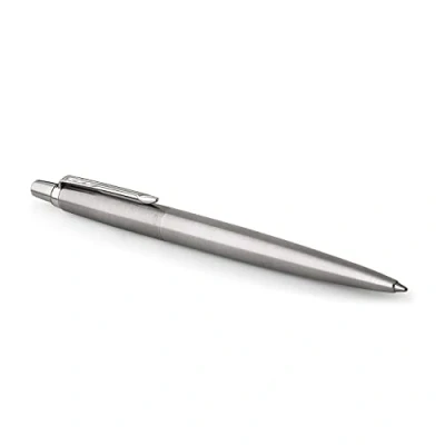 Imagen de Parker Jotter bolígrafo de gel, acero inoxidable con adorno cromado y tinta negra punta mediana (0,7 mm) en estuche (2020646)