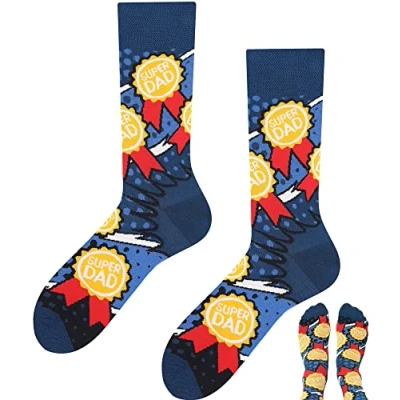 Imagen de Todo Colours Calcetines divertidos, multicolores, curiosos, con motivos alegres y llamativos, mensajes en distintos idiomas, 47 50