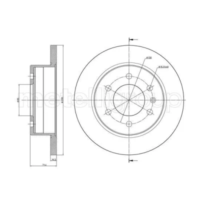 Imagen de Disco de freno METELLI 23 0936