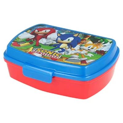Imagen de ALMACENESADAN Sandwichera rectangular multicolor; producto de plástico reutilizable; libre BPA; dimensiones interiores 16,5x11,5x5,5 cm (Sonic)