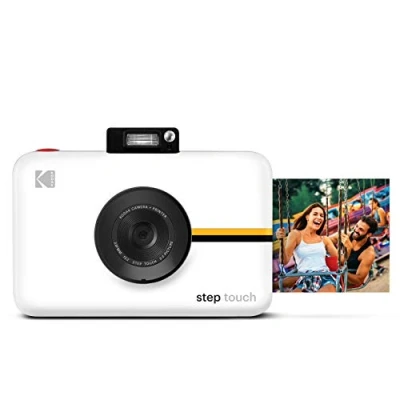 Imagen de KODAK Step Touch Cámara digital de 13 MP e impresora instantánea con pantalla 3,5&quot;, vídeo alta definición, zoom óptico 10x, suite edición, Bluetooth y tinta cero ZINK. Blanco