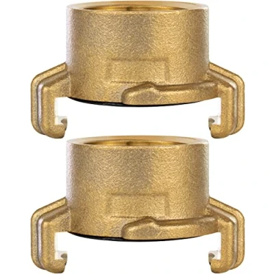 Imagen de Poppstar Juego de 2 Acoplamientos rápidos latón con rosca interior 1 pulgada (rosca G 1&quot; a sistema Geka)