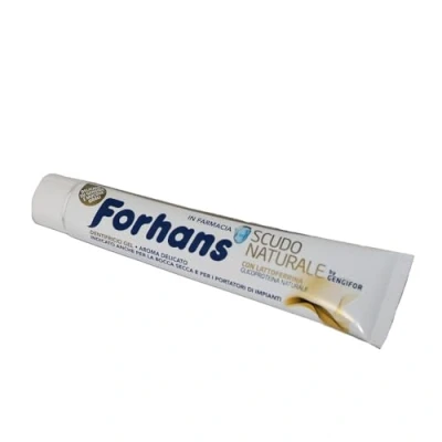 Imagen de Forhans, Pasta de Dientes Scudo Naturale, Gel Dental con Lactoferrina, Acción Protectora, Antibacteriana, para la Higiene Bucal, Protección Natural, 75 ml