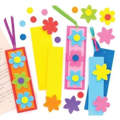 Imagen de Baker Ross Marcapáginas de Flores a Combinar Paquete 8, Artesanía para Niños (AT387)