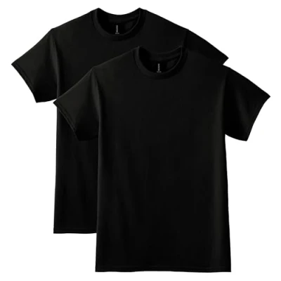 Imagen de Gildan Camiseta Dryblend, Estilo G8000, múltiple, Negro (2 Paquetes), Medium (Pack de 2) para Hombre