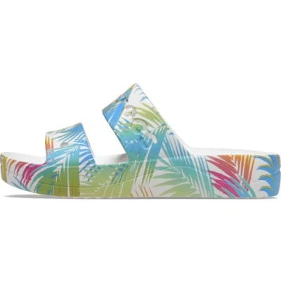 Imagen de Crocs Baya Platform Sandal, Sandalias Mujer, Tropical White Print, 41/42 EU
