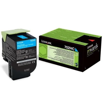 Imagen de Tóner Cian Lexmark 702hc Retornable (3000 Pag) / Corporativo 70c2hce