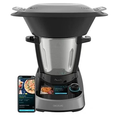 Imagen de Robot de cocina Cecotec Mambo Touch, 1600W, 3.3 l, 37 Funciones, Wi Fi, TFT 5, Negro