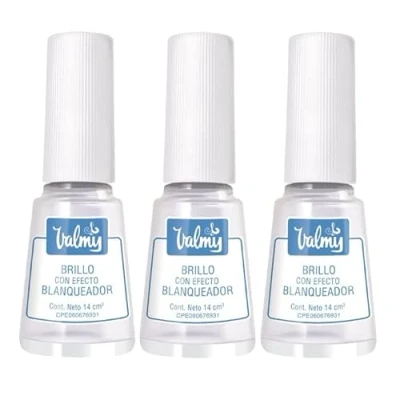 Imagen de Valmy, Pack Con Tres Esmaltes Tratamiento Blanquedor De Uñas, Efecto Blanqueador Para Uñas Manchadas Y Amarillas (14ml Cada Unidad)