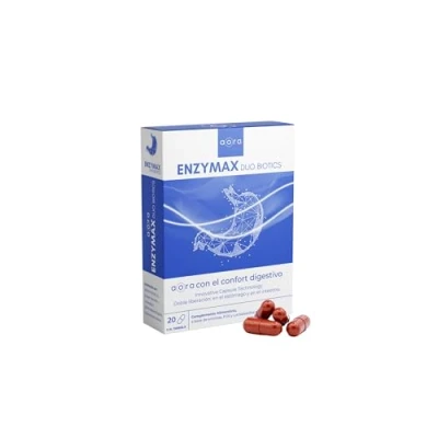 Imagen de Enzymax Duobiotics Enzimas digestivas veganas Mejora la digestión Probioticos y prebioticos intestinales Regenera flora intestinal Microbiota sana Reduce gases hinchazon