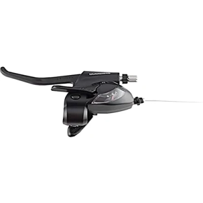 Imagen de SHIMANO Schalt /Bremshebel &#039;ST EF 41&#039; Mod.15 SB verpackt, EZ Fire Plus, für V Brake und mechanischen Scheibenbremsen mit optischer Ganganzeige, 2 Finger, Schwarz, 3 fach, Links