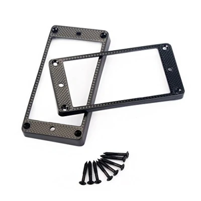 Imagen de Alnicov Juego de 2 anillos humbucker fondo curvado para accesorios guitarra Epiphone, color negro