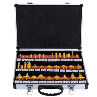 Imagen de WiMas 35Pcs Fresas Set, 6.35mm Conjunto de Brocas, Carpintería Herramienta Cortadores Madera, Carburo Router Bits
