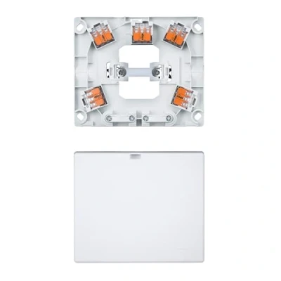 Imagen de Merten MEG1010 9019 Caja de conexión para cocina (empotrable, 2 salidas y terminales enchufables, incluye conexión), color blanco