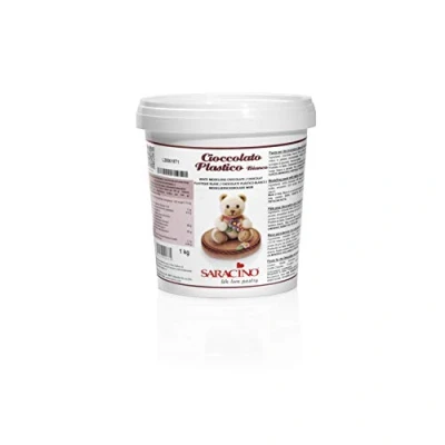 Imagen de Saracino Chocolate plástico Blanco Para decorar y modelar De 1 Kg Made in Italy