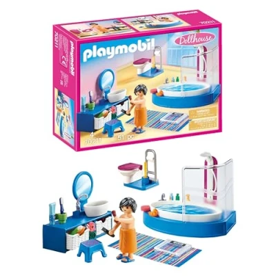 Imagen de PLAYMOBIL Dollhouse 70211 Baño, A Partir de 4 años
