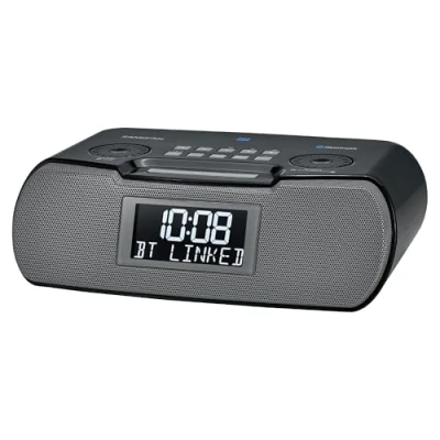 Imagen de Sangean RCR 20 FM RDS (RBDS) Am/Bluetooth/Aux in/USB Cargador de teléfono Digital Tuning Radio Reloj con batería Respaldo, Negro