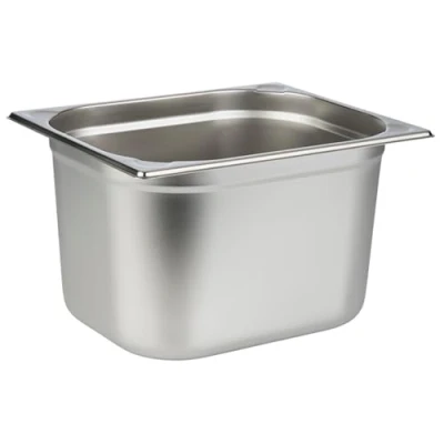 Imagen de APS 81208 Recipiente para gas (1/2, acero inoxidable/dimensiones 26,5 x 32,5 cm/altura 20 cm/volumen 11,65 litros, colores de inoxidable)