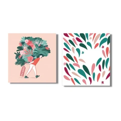 Imagen de Forletter Tarjeta de Felicitación, 15 x cm, Flores Rosa