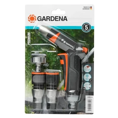 Imagen de Gardena Set de conexión con boquilla limpieza, piezas para mangueras, Gris, 28.5 x 18 4 cm