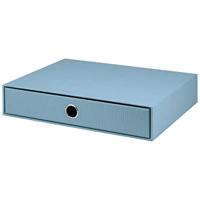 Imagen de Rössler Papier 1524452150 S.O.H.O. Caja de cajones para DIN A4, con agujero agarre, denim, 343 x 250 65 mm, 1 pieza