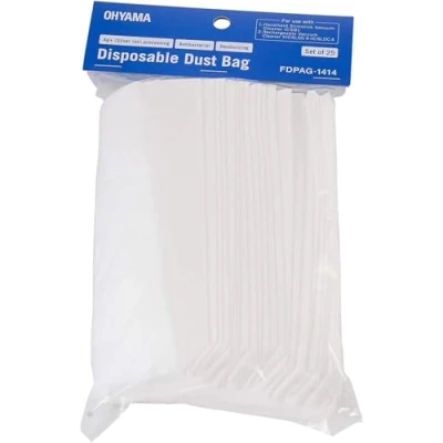 Imagen de Iris Ohyama, Paquete de 25 bolsas aspiradora, 0,3 L, Antibacteriano, Desodorizante, Procesamiento Ag +, Para IC SLDCP5, SB1, KIC SLDC4 Dust Bag for Vacuum Cleaner SB Blanco