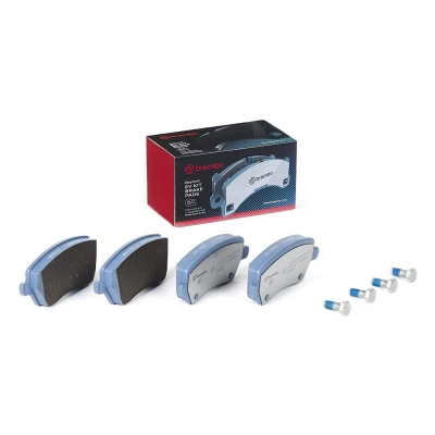 Imagen de BREMBO P 68 033E Juego de pastillas freno excl. contacto avisador desgaste con tornillos pinza freno, Chapa antichirridos sin accesorios