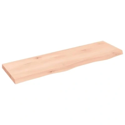 Imagen de vidaXL Estante de Pared, Balda Flotante Almacenaje, Superficie Escritorio, Expositor Dormitorio Comedor, Madera Maciza Roble sin Tratar