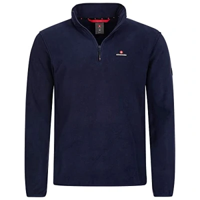 Imagen de Höhenhorn Skyja Sudadera de forro polar para hombre con media cremallera, azul oscuro, 4XL