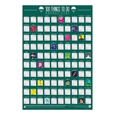 Imagen de Gift Republic GR630006 Póster 100 Things To Do Bucket List para rascar, tamaño único