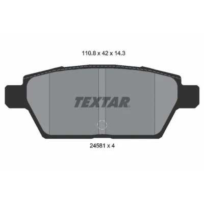 Imagen de TEXTAR 2458102 Juego de pastillas freno no preparado para indicador desgaste MAZDA: 6 Berlina, Hatchback, Wagon