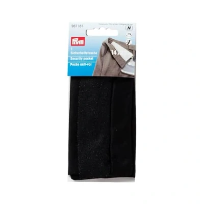 Imagen de Prym 20 x 14 cm bolsillo de seguridad con cremallera, negro