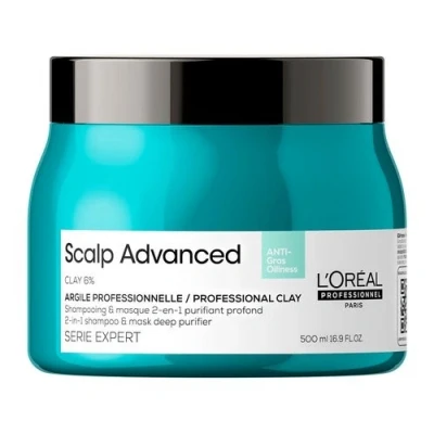 Imagen de L&#039;Oréal Professionnel Serie Expert Scalp Advanced Anti Oiliness 2 in 1 Champú &amp; Mask 500 ml