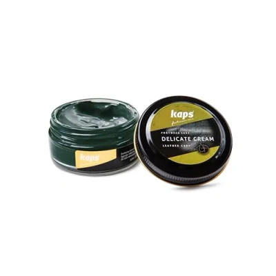 Imagen de Kaps Crema para El Cuidado del Calzado, Intensivo Y Nutritivo Cuero, Delicate, 70 Colores (113 verde)