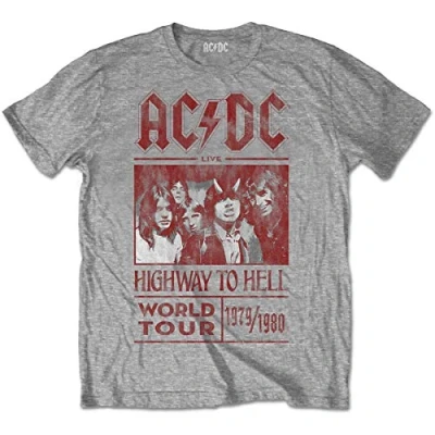 Imagen de AC/DC Tour Mundial de Carretera al Infierno Camiseta, Gris, L para Hombre