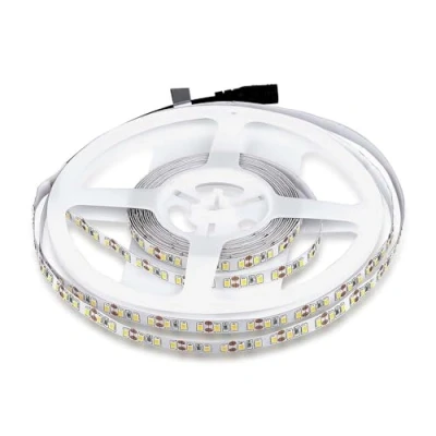 Imagen de V TAC Tira LED 5 Metros 8W SMD 3528 4000K Blanco Neutro de Brillante Interior con Cinta Adhesiva y Flexible para Habitación 5m Fuente Alimentación 12V