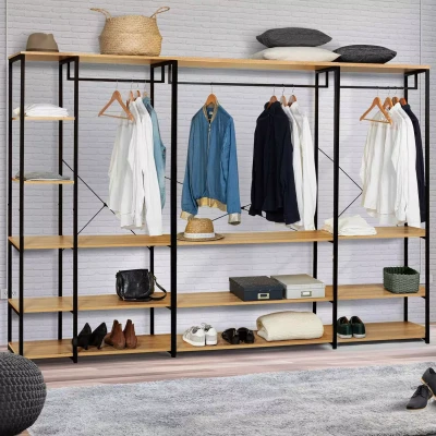 Imagen de IDMarket Vestidor de gran capacidad Detroit modulable XXL diseño industrial