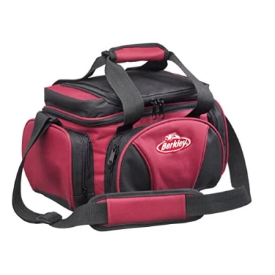Imagen de Berkley System Bolsa con 4 Cajas de Aparejos y Compartimento Superior para refrigerador, Unisex Adulto, Rojo/Negro, Large