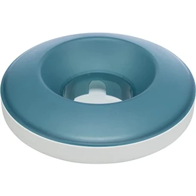 Imagen de Trixie Slow Feeding Comedero Rocking Bowl, Gris/Azul, 0,5 l/ø 23 cm