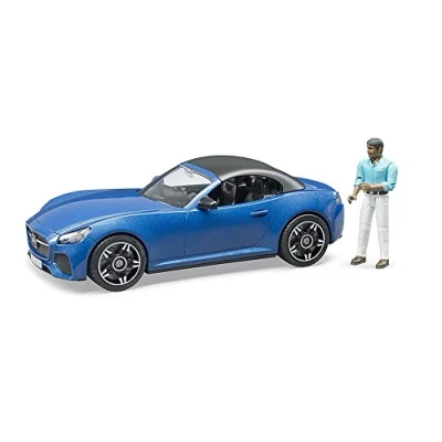 Imagen de bruder 03481 Roadster con conductor, coche de carreras, descapotable, figura juguete