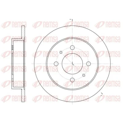 Imagen de REMSA 6765.00 Disco de freno Eje trasero 235,2, 235,2 10 4 macizo MITSUBISHI: Carisma Berlina, Hatchback, COLT