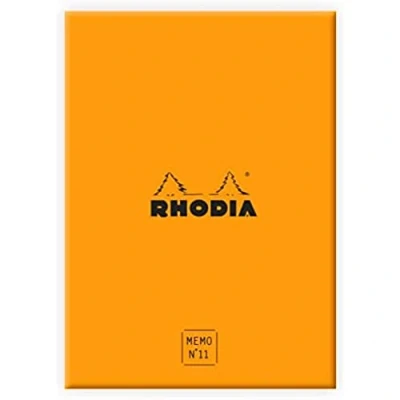 Imagen de Clairefontaine ES RHODIA 194051C Caja Bloc de Notas N11 Naranja A7 8,5x11,5 cm Dot (Dotted) 240 Hojas 80g/m Práctico y Compacto Colección Rhodiatime