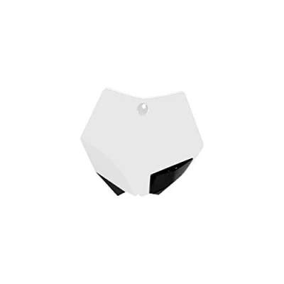 Imagen de POLISPORT 8664700016 Portanúmeros frontal réplica OEM fabricado en plástico brillante duradero y resistente compatible con motocicletas KTM color blanco