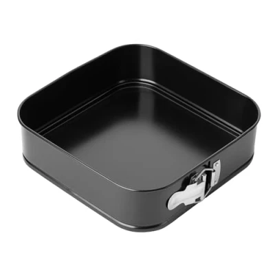 Imagen de Florina Molde Tarta Desmontable (26 x 26 cm) I Bizcocho MERINGO Recubrimiento Antiadherente Moldes para Hornear Cuadrado de Acero al Carbono Pasteles y Tartas